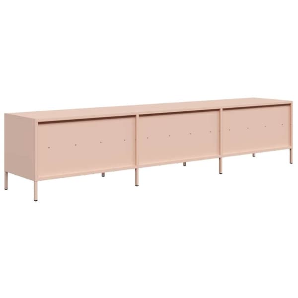 vidaXL TV-benk rosa 202x39x43,5 cm kaldvalset stål