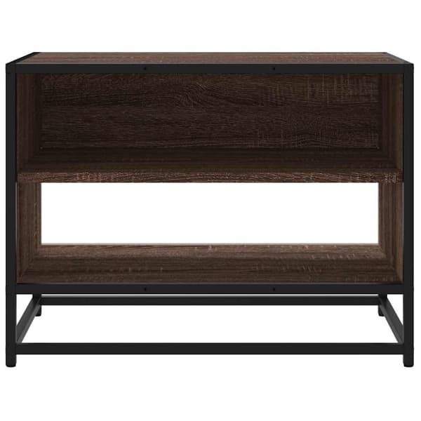 vidaXL TV-benk brun eik 61x40x46 cm konstruert tre og metall