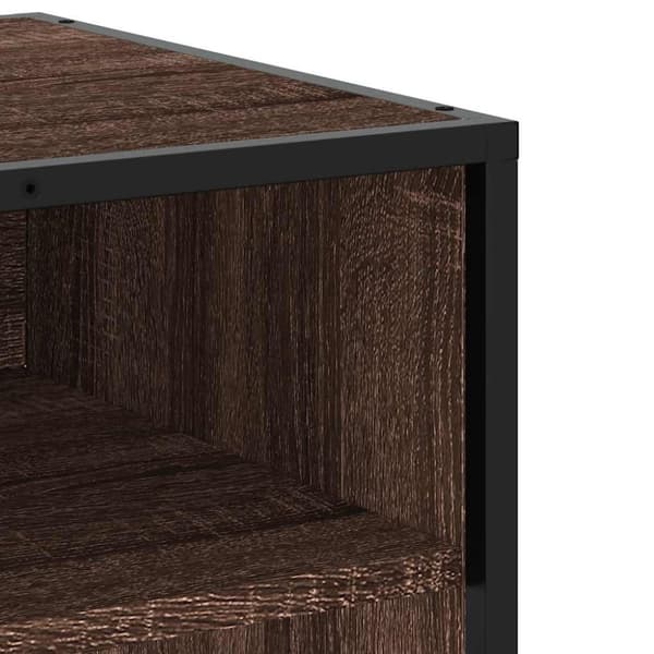 vidaXL TV-benk brun eik 61x40x46 cm konstruert tre og metall