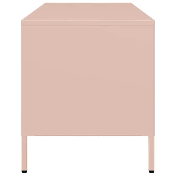vidaXL TV-benk rosa 101,5x39x43,5 cm kaldvalset stål