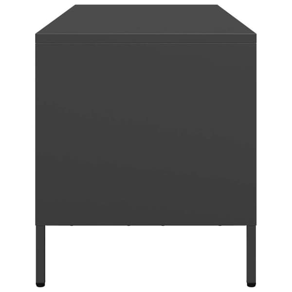 vidaXL tv-bord 101,5x39x43,5 cm koldvalset stål sort