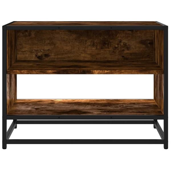 vidaXL tv-bord 61x40x46 cm konstrueret træ metal røget egetræsfarve