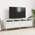 Miniatyrbilde 4 av 11: vidaXL TV-benk hvit 135x39x43,5 cm kaldvalset stål
