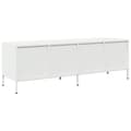 Miniatyrbilde 8 av 11: vidaXL TV-benk hvit 135x39x43,5 cm kaldvalset stål