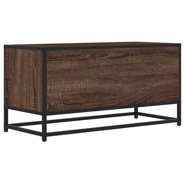 vidaXL TV-benk brun eik 80x34,5x40 cm konstruert tre og metall