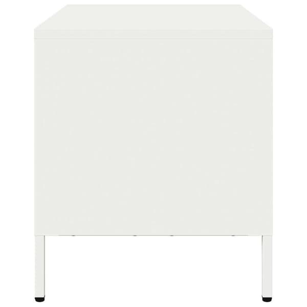 vidaXL TV-benk hvit 68x39x43,5 cm kaldvalset stål