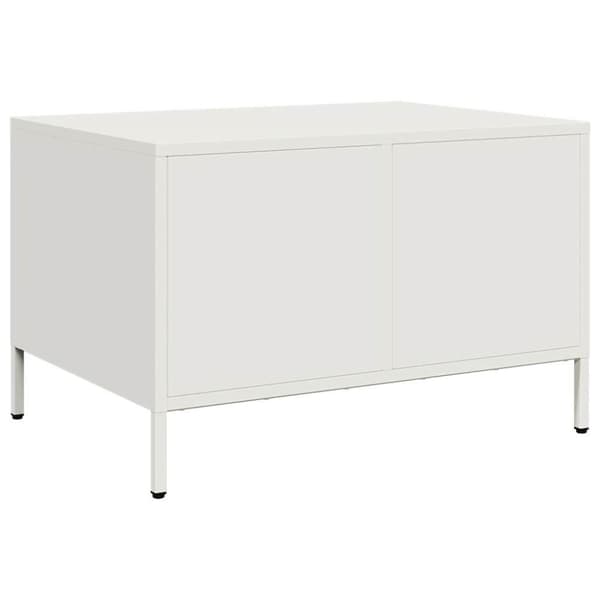 vidaXL tv-bord 68x50x43,5 cm koldvalset stål hvid