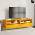 Pikkukuva 4 / 11: vidaXL TV-taso sinapinkeltainen 135x39x43,5 cm kylmävalssattu teräs