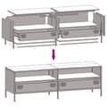 Pikkukuva 11 / 11: vidaXL TV-taso sinapinkeltainen 135x39x43,5 cm kylmävalssattu teräs