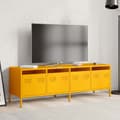 Miniatyrbilde 4 av 11: vidaXL TV-benk sennepsgul 135x39x43,5 cm kaldvalset stål