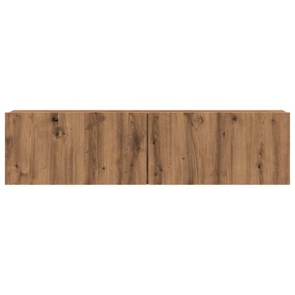 vidaXL Vegghengt TV-benk artisan eik 120x30x30 cm konstruert tre