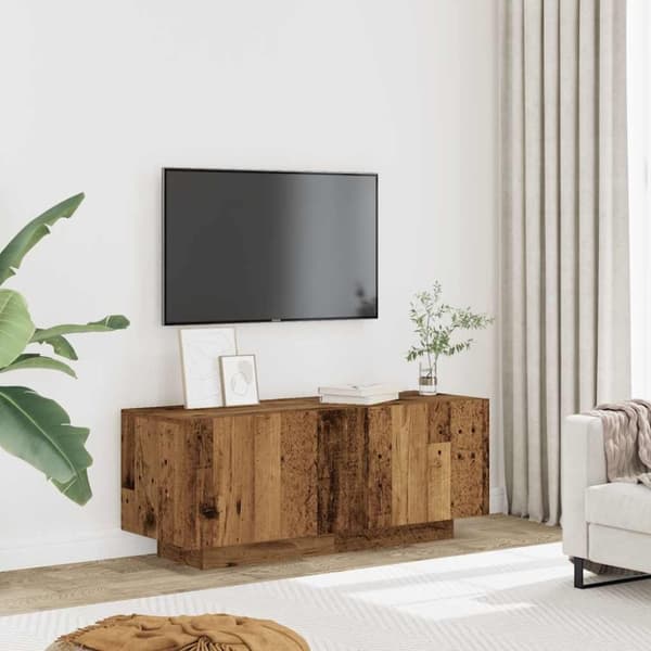 vidaXL TV-benk gammelt tre 100x35x40 cm konstruert tre