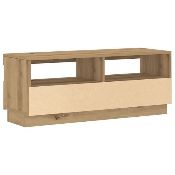 vidaXL TV-bänk med LED-lampor artisan ek 100x35x40 cm konstruerat trä