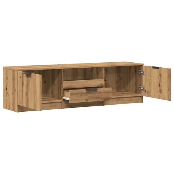vidaXL TV-benk artisan eik 140x35x40 cm konstruert tre