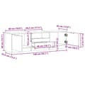 Miniatyrbilde 11 av 11: vidaXL TV-benk artisan eik 140x35x40 cm konstruert tre