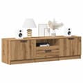 Miniatyrbilde 2 av 11: vidaXL TV-benk artisan eik 140x35x40 cm konstruert tre