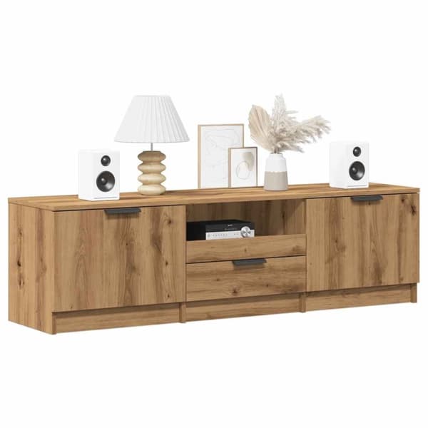 vidaXL TV-benk artisan eik 140x35x40 cm konstruert tre