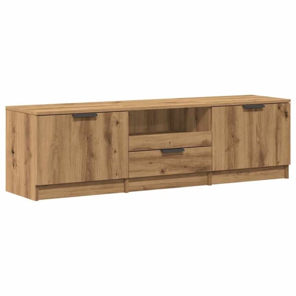 vidaXL TV-benk artisan eik 140x35x40 cm konstruert tre