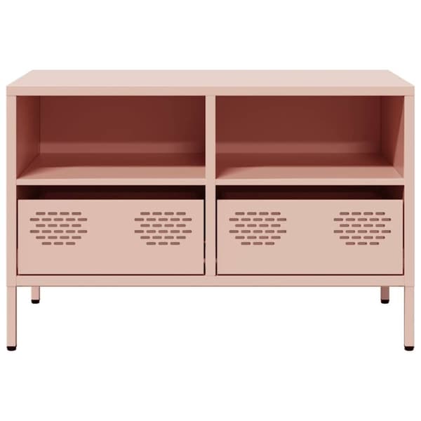 vidaXL TV-taso pinkki 68x39x43,5 cm kylmävalssattu teräs