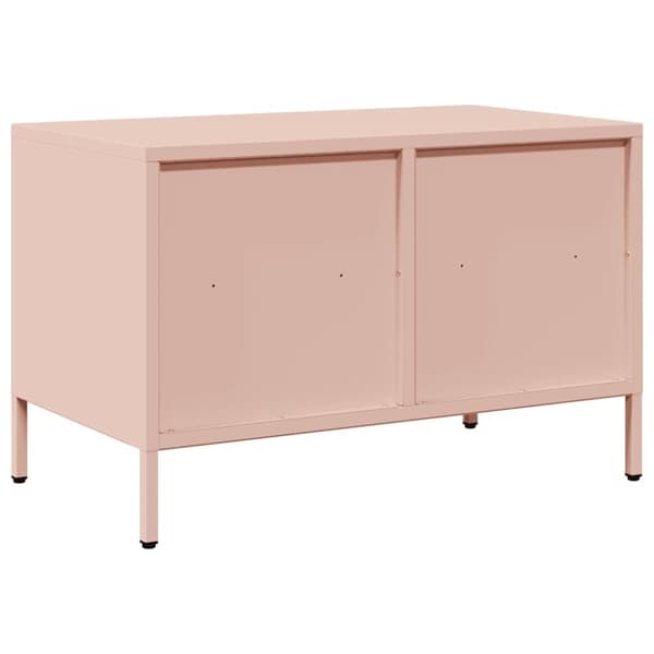 vidaXL TV-taso pinkki 68x39x43,5 cm kylmävalssattu teräs