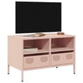 Pikkukuva 2 / 11: vidaXL TV-taso pinkki 68x39x43,5 cm kylmävalssattu teräs