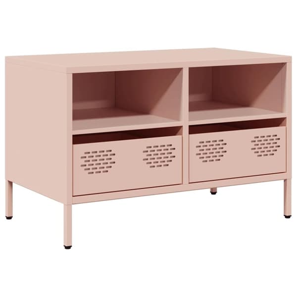 vidaXL TV-taso pinkki 68x39x43,5 cm kylmävalssattu teräs