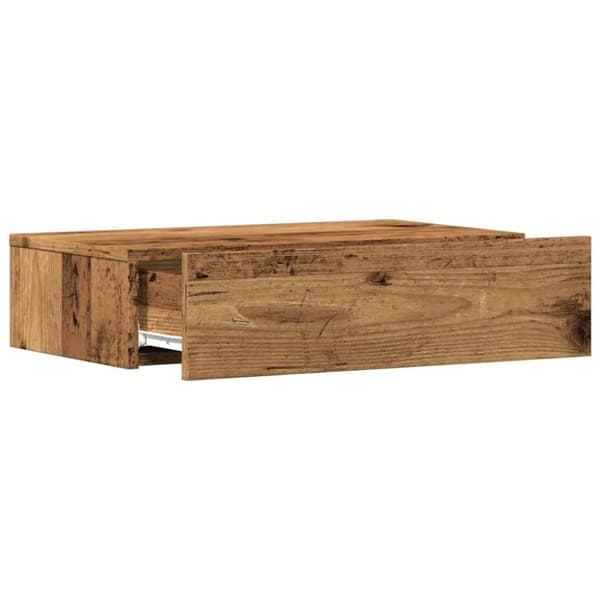 vidaXL Tv-bänk med LED-belysning 2 st åldrat trä 60x35x15,5 cm