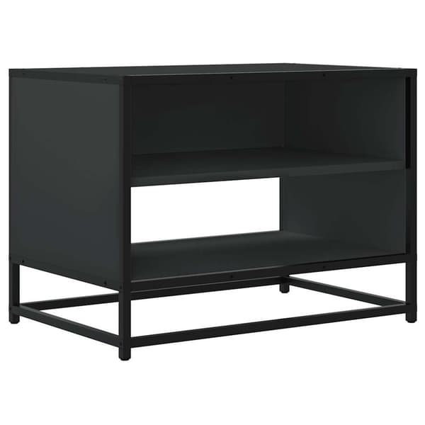 vidaXL Tv-bänk svart 61x40x46 cm konstruerat trä och metall