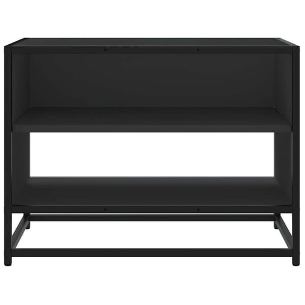 vidaXL Tv-bänk svart 61x40x46 cm konstruerat trä och metall