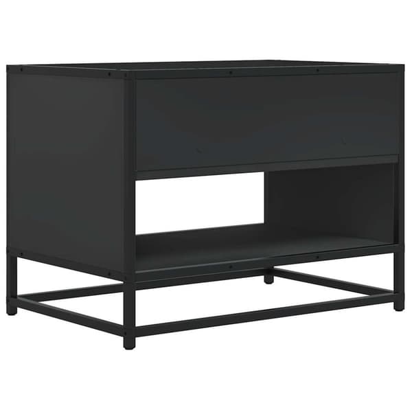 vidaXL Tv-bänk svart 61x40x46 cm konstruerat trä och metall