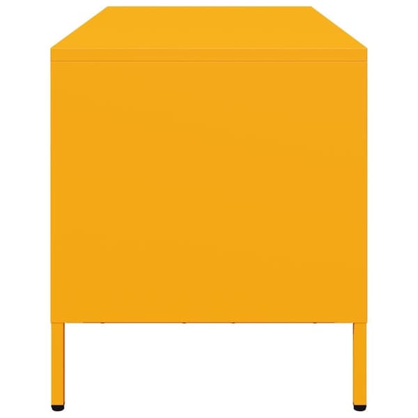vidaXL TV-taso sinapinkeltainen 101,5x39x43,5 cm kylmävalssattu teräs