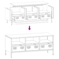 Pikkukuva 11 / 11: vidaXL TV-taso sinapinkeltainen 101,5x39x43,5 cm kylmävalssattu teräs