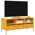 Pikkukuva 2 / 11: vidaXL TV-taso sinapinkeltainen 101,5x39x43,5 cm kylmävalssattu teräs