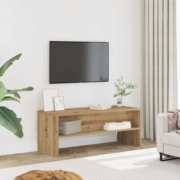 vidaXL tv-bord 100x40x40 cm konstrueret træ kunsteg