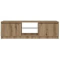 Miniatyrbilde 8 av 11: vidaXL TV-benk med LED-lys artisan eik 120x30x36 cm konstruert tre