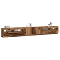 Miniatyrbillede 2 af 11: vidaXL tv-bord m. LED-lys 300x35x40 cm konstrueret træ antikt træ
