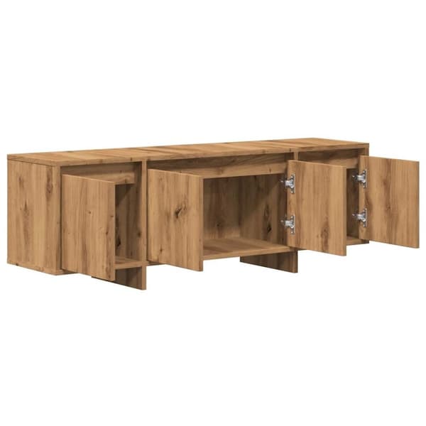 vidaXL TV-benk artisan eik 120x30x40,5 cm konstruert tre