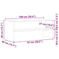 Miniatyrbilde 10 av 10: vidaXL TV-benk gammelt tre 100x40x40 cm konstruert tre