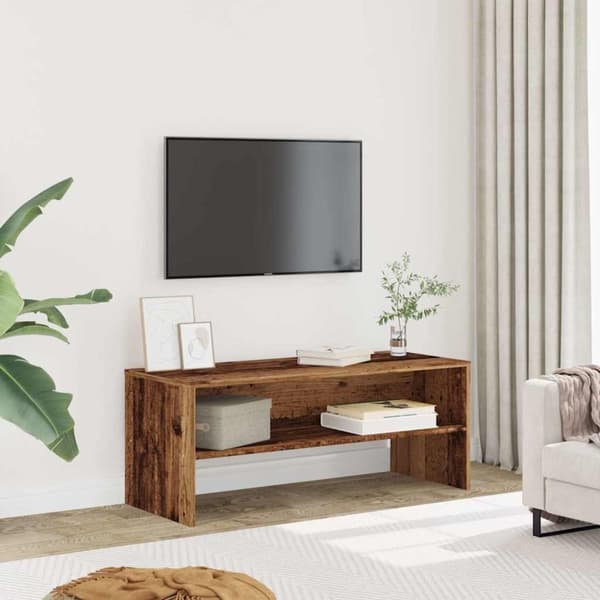 vidaXL TV-benk gammelt tre 100x40x40 cm konstruert tre