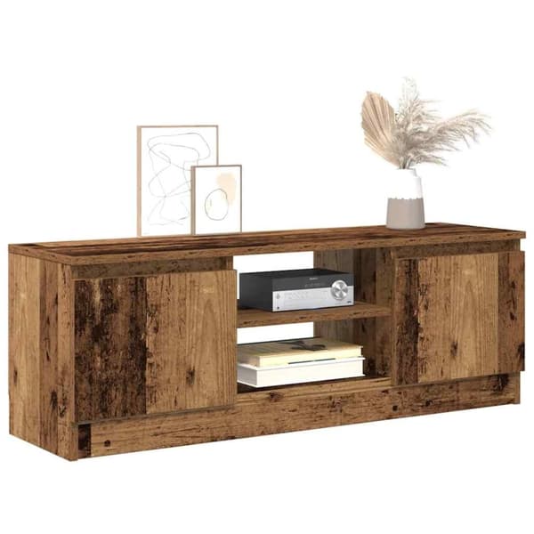 vidaXL tv-bord 102x30x36 cm konstrueret træ antikt trælook