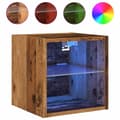 Pikkukuva 4 / 11: vidaXL TV-seinäkaappi LED-valoilla vanhaa puuta 30x28,5x30 cm