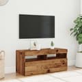 Miniatyrbillede 6 af 11: vidaXL tv-bord m. LED-lys 90x35x40 cm konstrueret træ antikt træ