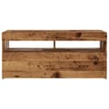 Miniatyrbillede 8 af 11: vidaXL tv-bord m. LED-lys 90x35x40 cm konstrueret træ antikt træ