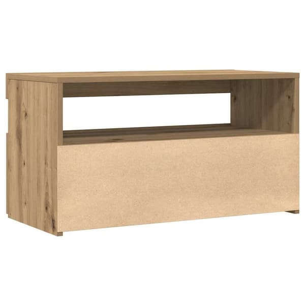 vidaXL TV-bänk med LED-lampor artisan ek 75x35x40 cm konstruerat trä