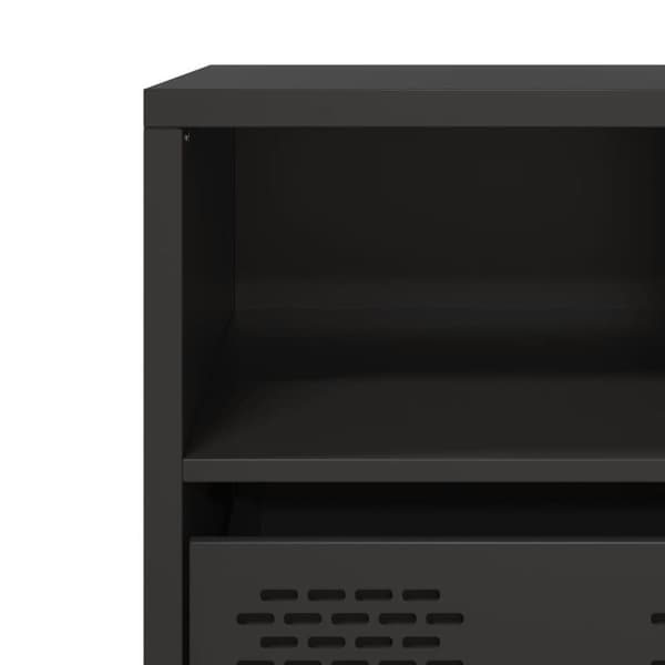 vidaXL Tv-bänk svart 101,5x39x43,5 cm kallvalsat stål