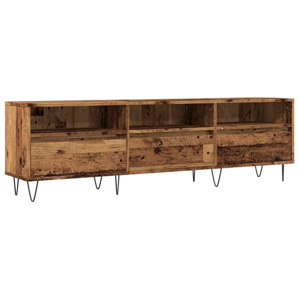 vidaXL TV-benk gammelt tre 150x30x44,5 cm konstruert tre