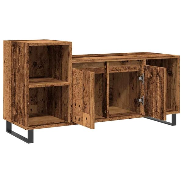 vidaXL TV-benk gammelt tre 100x35x55 cm konstruert tre