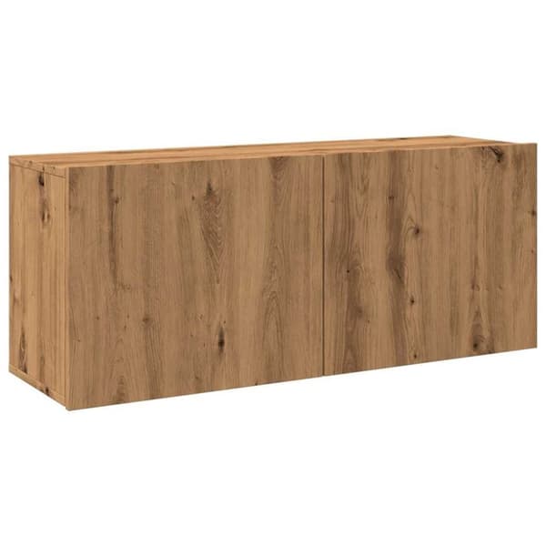 vidaXL Väggmonterad tv-bänk artisan ek 100x30x41 cm