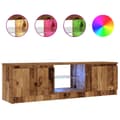Pikkukuva 3 / 11: vidaXL TV-kaappi LED-valoilla vanha puu 120x30x36 cm teknillinen puu