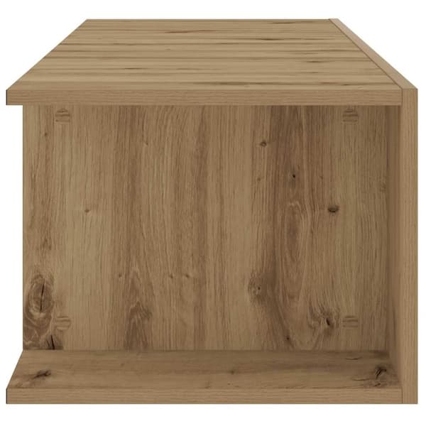 vidaXL tv-bord med LED-lys 135x39x30 cm konstrueret træ kunsteg
